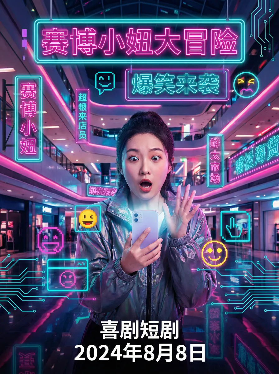 艳娒1一6全集在线高清 搞笑喜剧短剧 - 赛博小妞大冒险海报